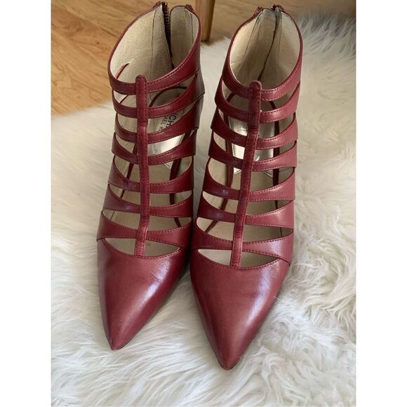 Michael Kors heels straps burgundy heels size 7.5 - Picture 1 of 6